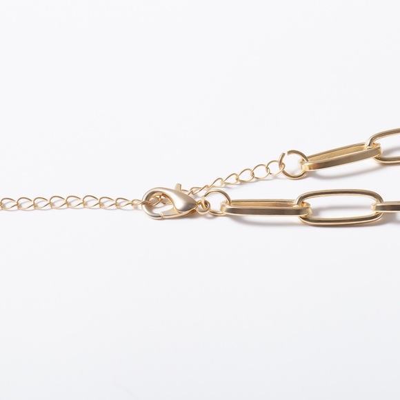 Gold Locker Charm Link Necklace - Picture 6 of 7